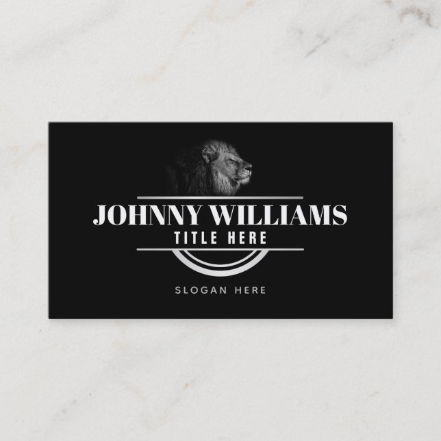 Customisable Lion Business Cards (Front)
