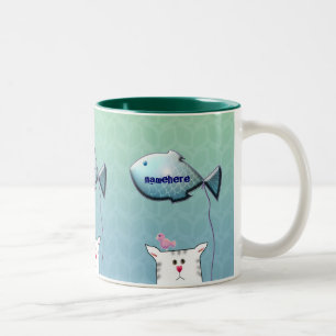 Customisable: Little Alfie balloon Two-Tone Coffee Mug