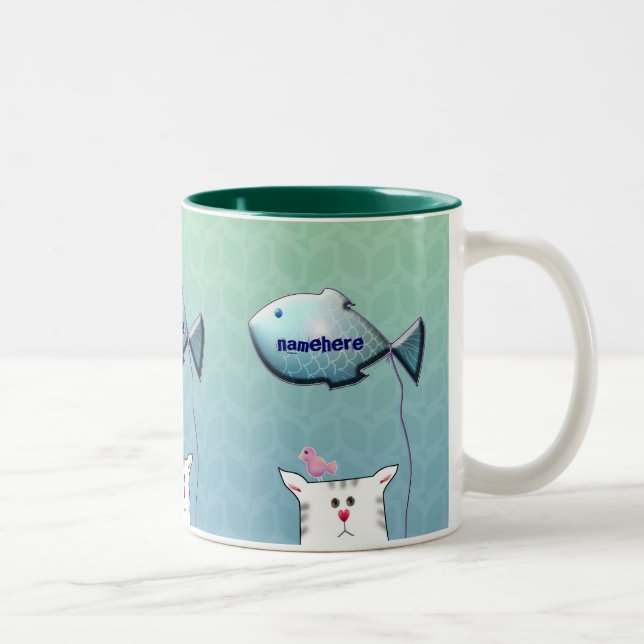Customisable: Little Alfie balloon Two-Tone Coffee Mug (Right)