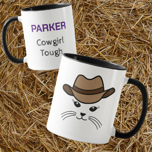 Customisable Little Cat Cowboy Mug