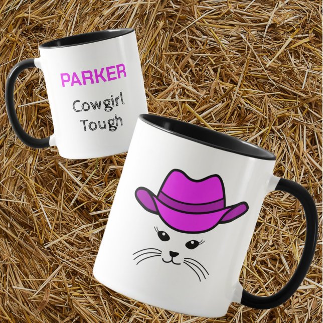 Customisable Little Cat Cowgirl Mug (Creator Uploaded)