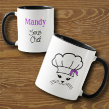 Customisable Little Cat Sous Chef Mug