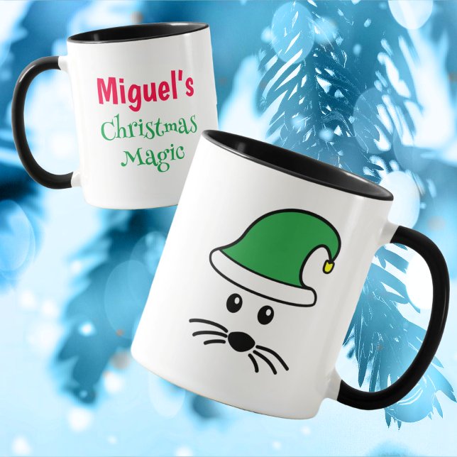 Customisable Little Mouse Santa Elf  Mug (Creator Uploaded)