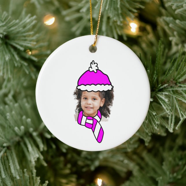 Customisable Little Trailblazer Photo Booth Ceramic Tree Decoration (Tree)