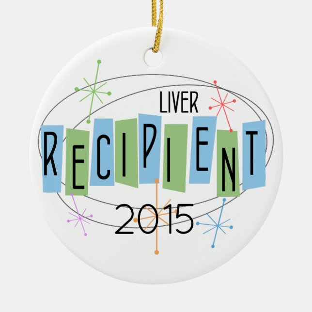 Customisable Liver Recipient Ceramic Tree Decoration (Front)
