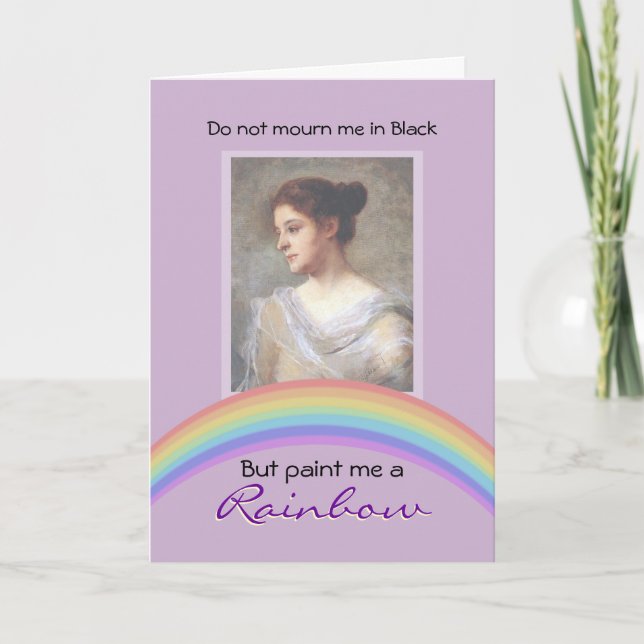 Customisable (Living) Funeral Photo Card (Front)