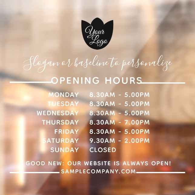  Customisable Logo And Text Business Opening Hours (Sheet 2)