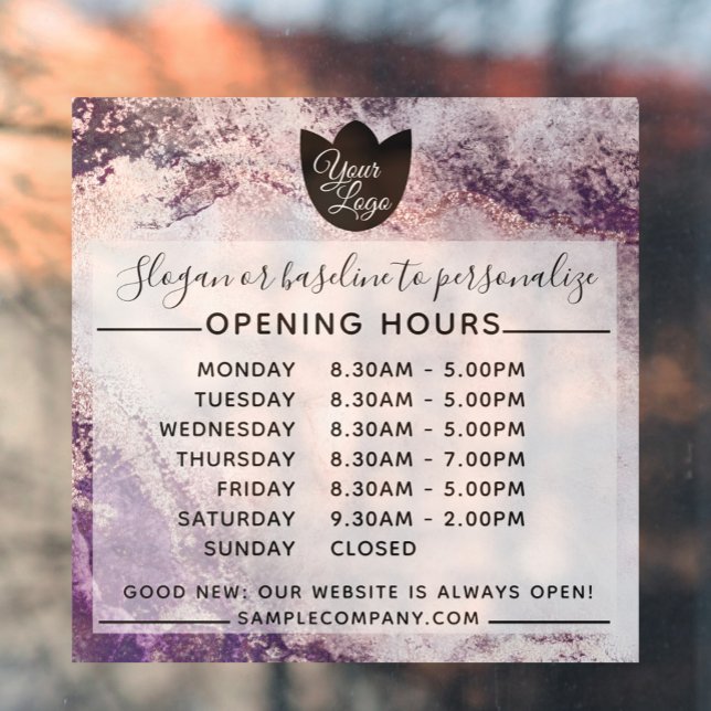  Customisable Logo And Text Business Opening Hours (Creator Uploaded)