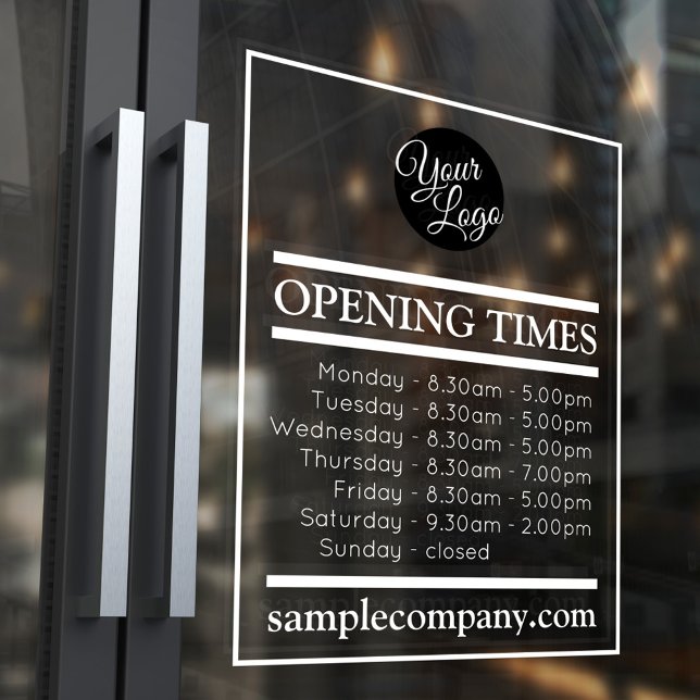 Customisable Logo And Text Business Opening Hours (Creator Uploaded)