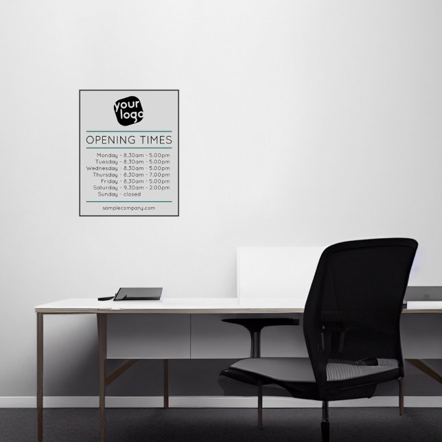 Customisable Logo And Text Business Opening Hours  (Creator Uploaded)