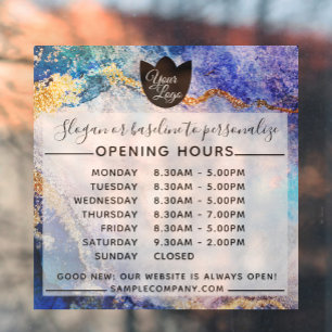  Customisable Logo And Text Business Opening Hours