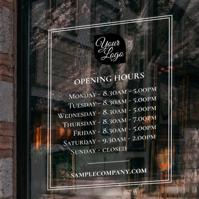 Customisable Logo And Text Business Opening Hours (Creator Uploaded)