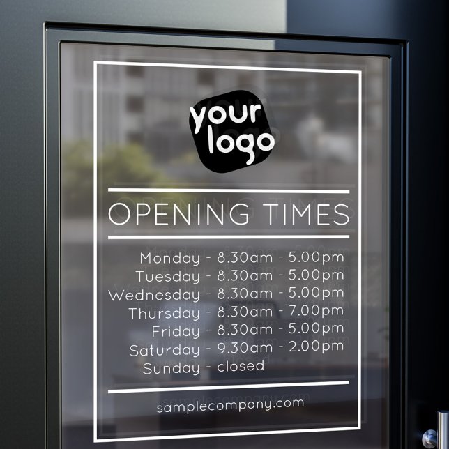 Customisable Logo And Text Business Opening Hours (Creator Uploaded)