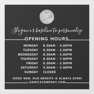  Customisable Logo And Text Business Opening Hours