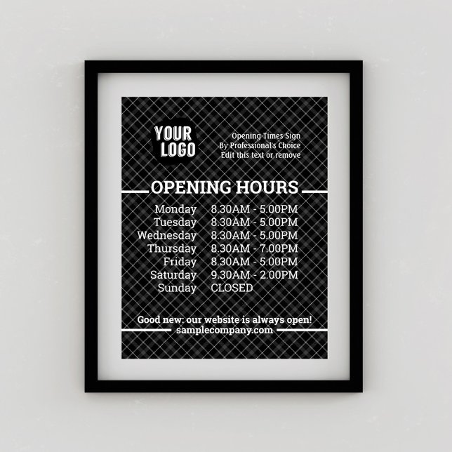 Customisable Logo And Text Business Opening Hours  Poster (Creator Uploaded)