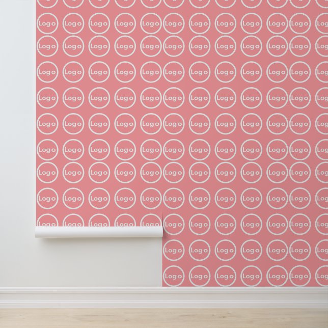Customisable Logo Pattern on Light Pink Background Wallpaper (Application)