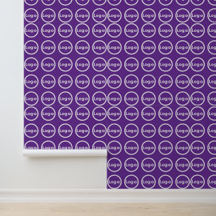 Customisable Logo Pattern on Purple Background Wallpaper