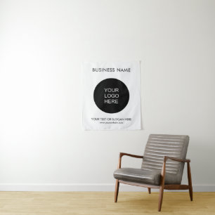 Customisable Logo Text Design Tapestry Backdrop