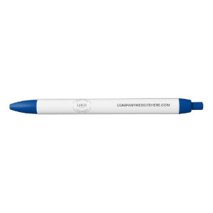 Customisable logo website simple business blue ink pen