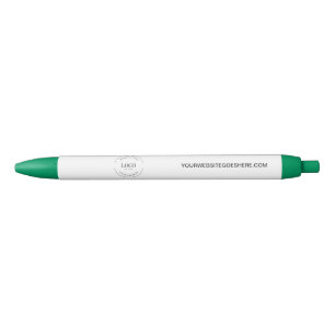 Customisable logo website simple business blue ink pen