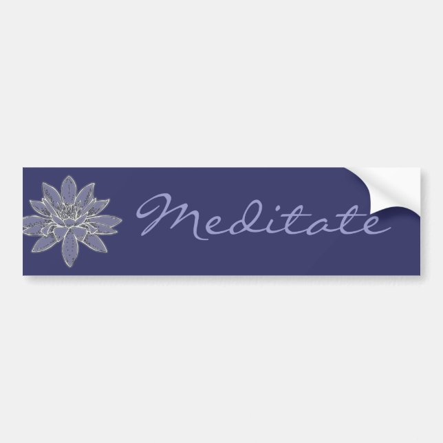 Customisable Lotus Art Bumper Sticker (Front)