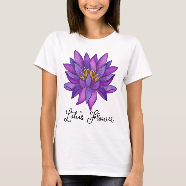 Customisable Lotus Flower T-Shirt (Front)