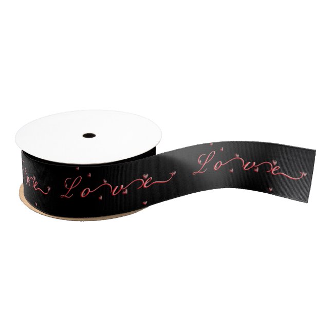 Customisable "Love" Ribbon Grosgrain Ribbon (Spool)