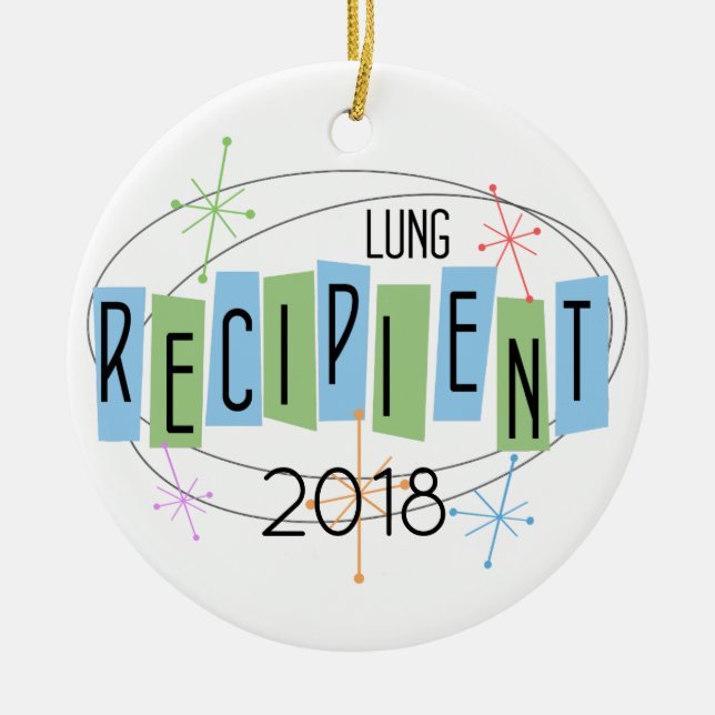 Customisable Lung Recipient Ceramic Tree Decoration (Front)