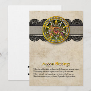 Customisable Mabon Autumn Equinox Greeting Card