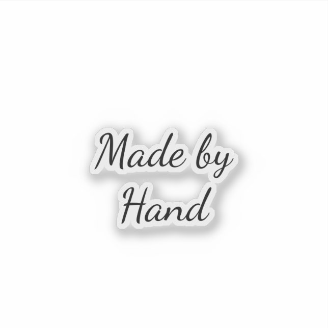 Customisable Made By Hand Transparent (Front)