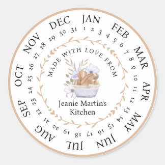 Customisable Made with Love Kitchen Food Sticker