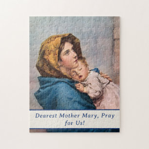 Customisable Madonna with Christ Child Jigsaw Puzzle