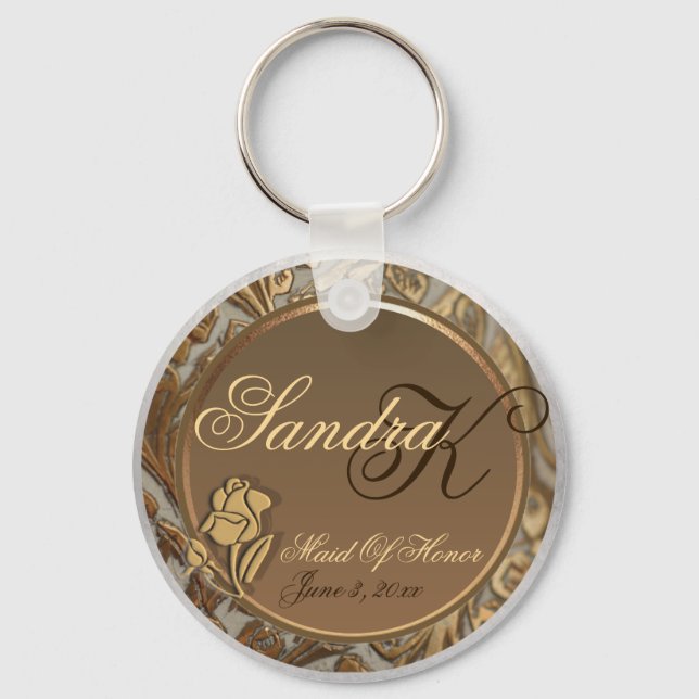 Customisable Maid Of Honour's Keepsake Keychain (Front)
