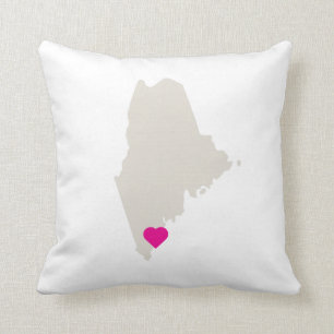 Customisable Maine State Love Reversible Pillow