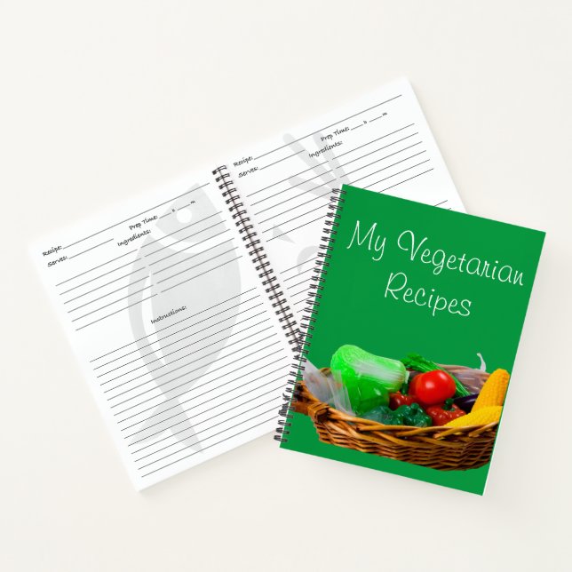 Customisable Make Your Own Vegetarian Cook Book (Inside)