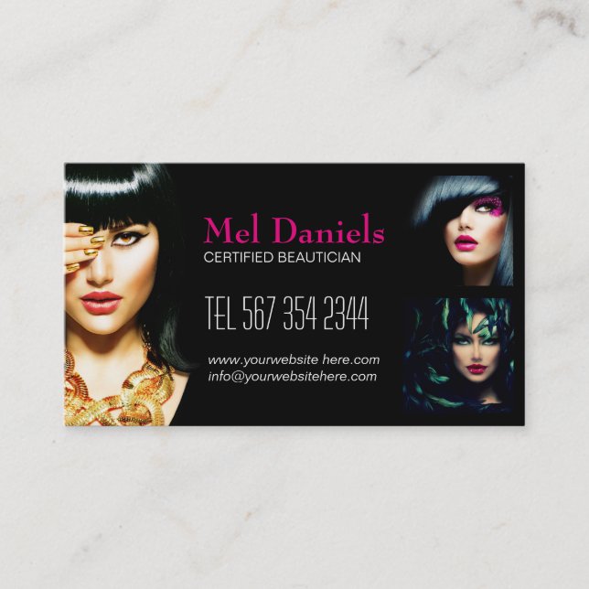 Customisable Makeup Artist Business Card (Front)