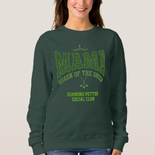 Customisable MAMA QUEEN OF THE GREEN Women's Golf Sweatshirt