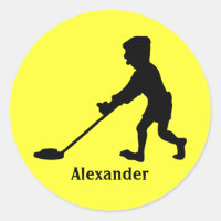 Customisable Man Metal Detecting Silhouette