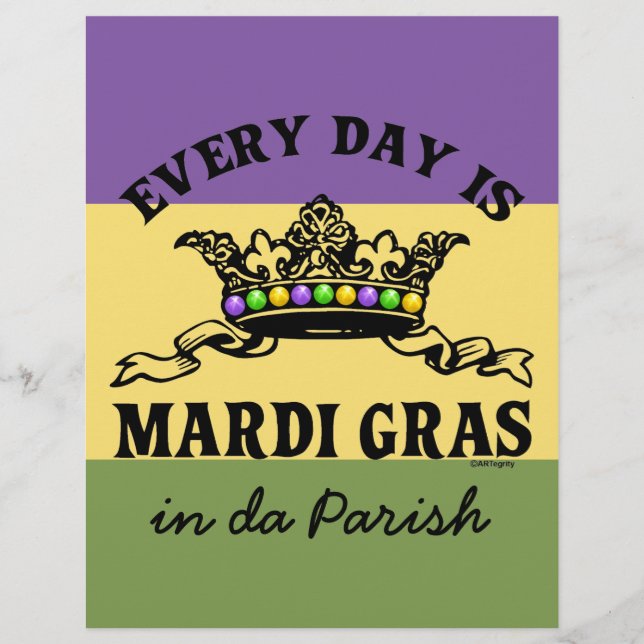 Customisable Mardi Gras Flyer (Front)