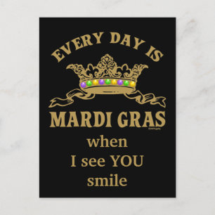 Customisable Mardi Gras Postcard