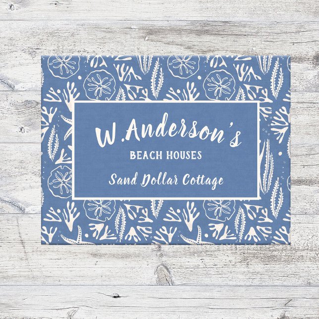 Customisable Marine-Blue Oceanic Textured Doormat (Welcome your friends and/or guests with the charm of the ocean using this customizable doormat.)