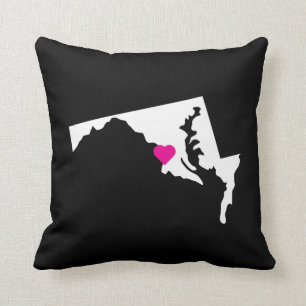 Customisable Maryland State Love Reversible Pillow