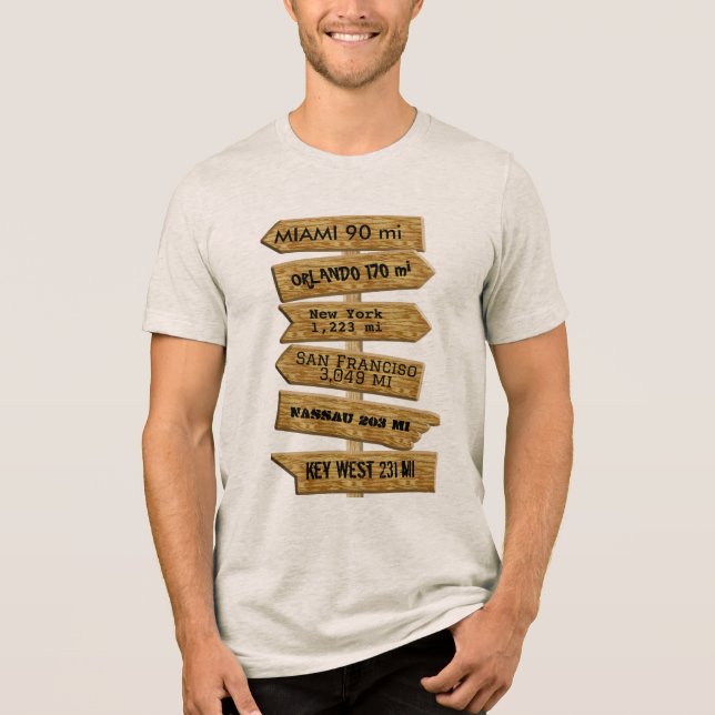 Customisable "MASH" style signpost improved Tri-Bl Tri-Blend Shirt (Front)