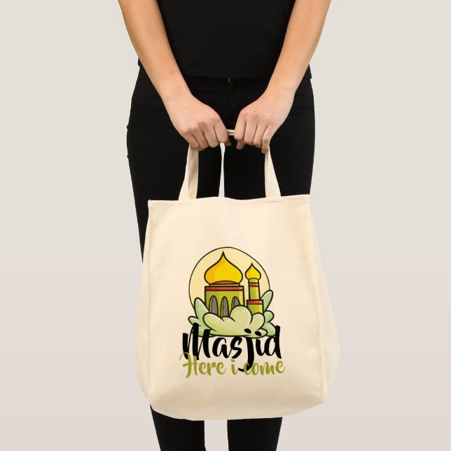 Customisable Masjid Here I Come Tote Bag (Front (Product))