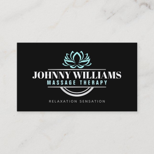 Customisable Massage Therapy Business Cards (Front)