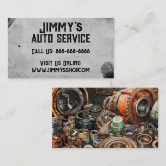 Customisable Mechanic Shop  Business Card