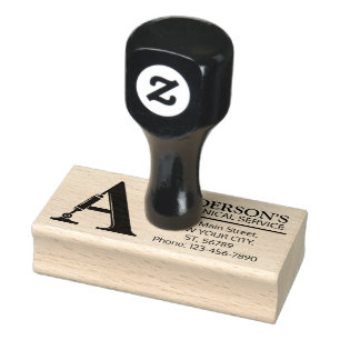 Customisable Mechanical monogram. Initial "A" Rubber Stamp