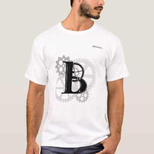 Customisable Mechanical monogram. Initial "B" T-Shirt