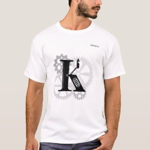 Customisable Mechanical monogram. Initial "K" T-Shirt