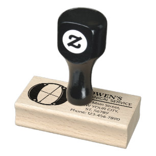 Customisable Mechanical monogram. Initial "O" Rubber Stamp